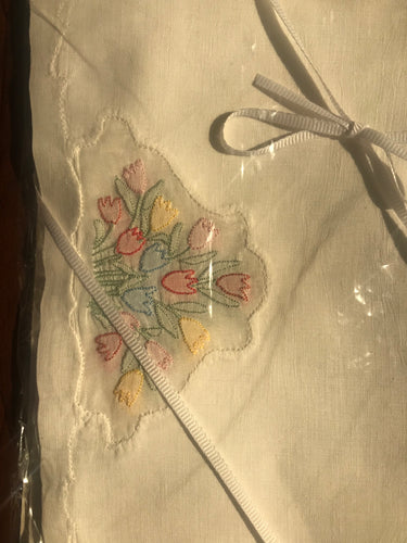 Cocktail Napkins - Sweet Tulip Embroidered Napkins